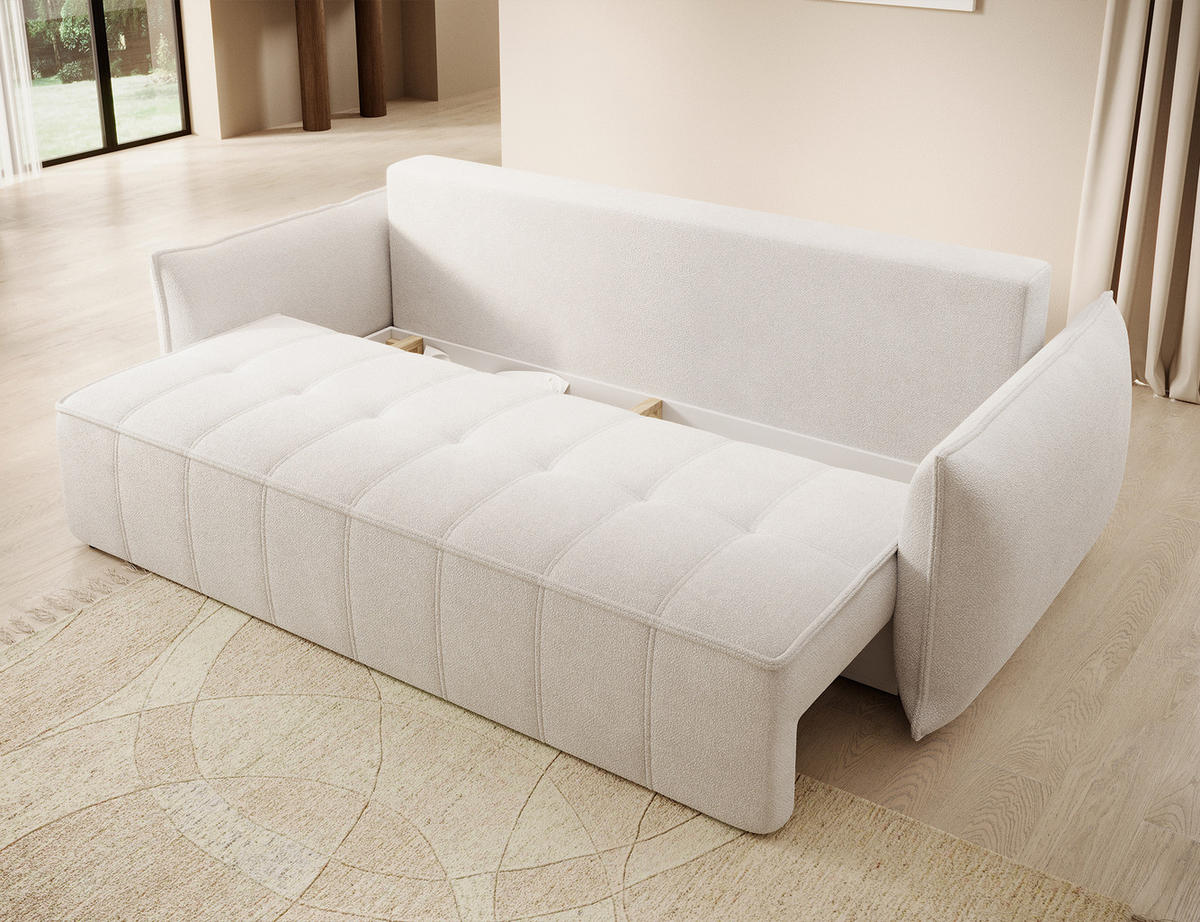 SCHLAFSOFA WELSH - Weiß (PAOLLI 01) - Weiß, Holzwerkstoff (242/94/106cm) - Möblo