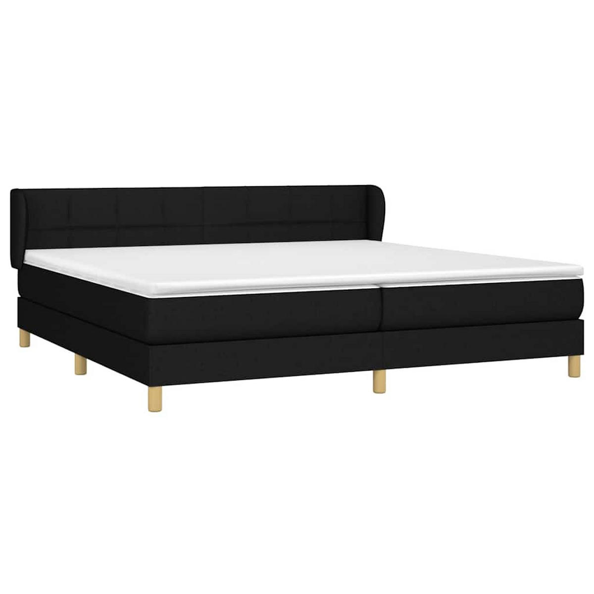 BOXSPRINGBETT 200/200 Cm Schwarz Gewebe - Schwarz, Textil (203/203cm) - vidaXL