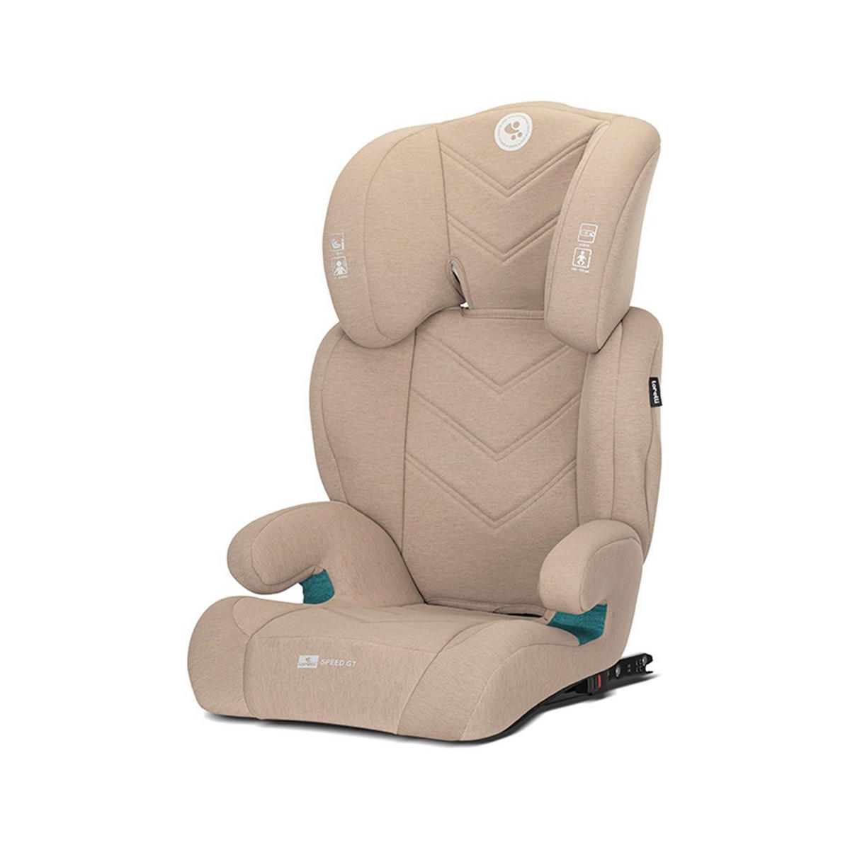 KINDERSITZ Speed GT i-Size beige (100-150cm) Gruppe 2/3 Isofix Kopfstütze - Beige, Textil (47/84/44cm) - Lorelli