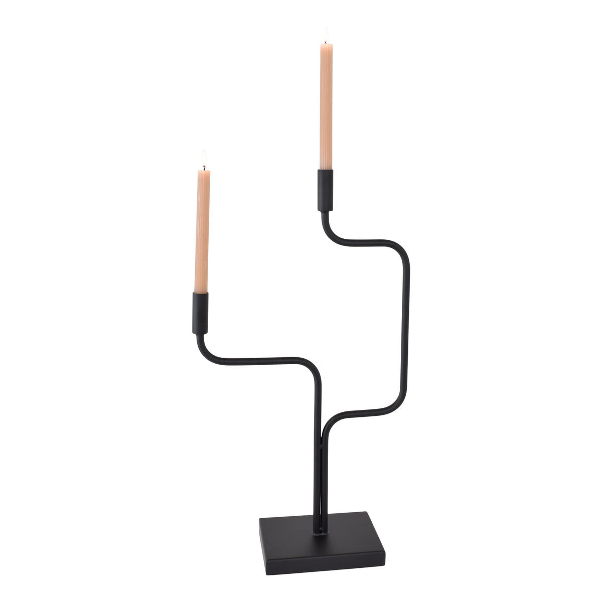 KERZENHALTER Swing - Schwarz, Metall (15/65/20cm) - LOFT42
