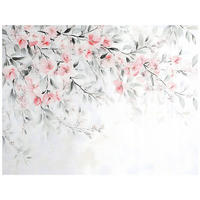 FOTOTAPETE Blumen Blätter Grün Schlafzimmer 150x105 - Multicolor, Papier (150/105cm) - Wallarena