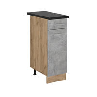 KÜCHENUNTERSCHRANK R-Line Beton 30 cm , AP Anthrazit - Honigeiche/Schieferfarben, Holzwerkstoff (30/81.6/60cm) - Vicco