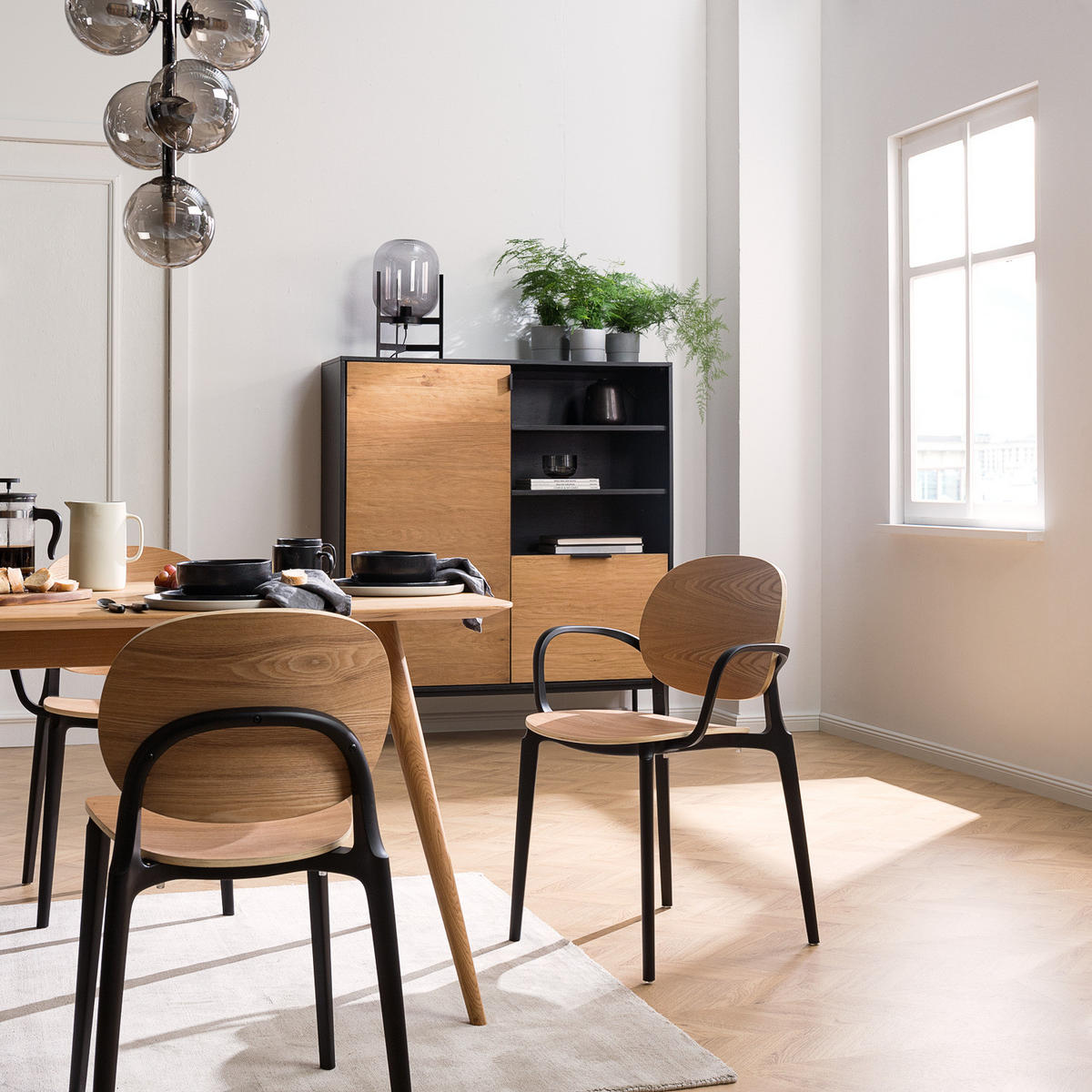 ARMLEHNENSTUHL - Polywood / Kunststoff, 2er-Set - Eichefarben, Holzwerkstoff (56/81/52cm) - home24