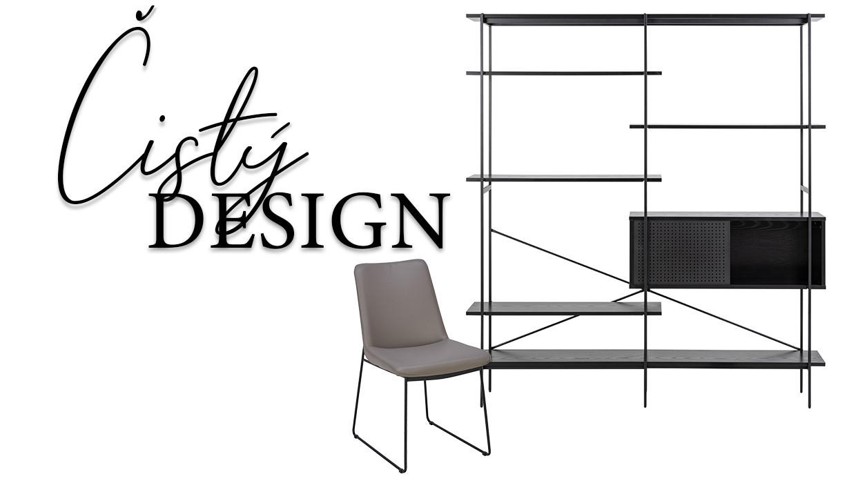 Minimalistický design - židle a regál