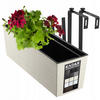 BALKONBLUMENTOPF mit Einsatz und 2 Griffe 56 cm, Creme - Creme, Kunststoff (18/56cm) - KADAX