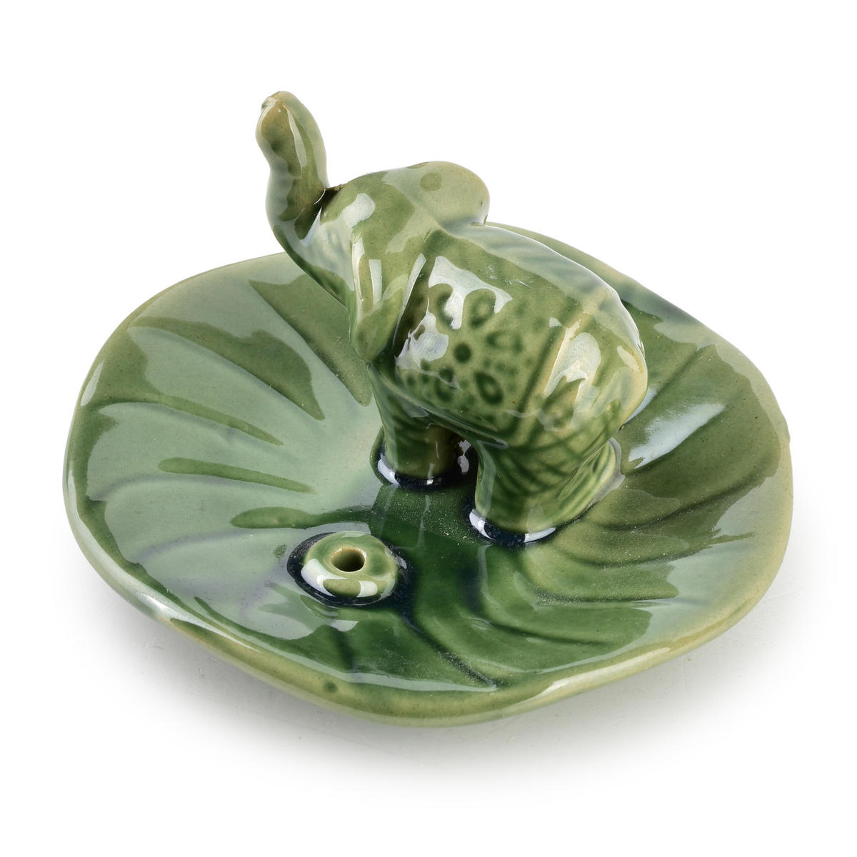 STÄBCHENHALTER Basic Grün 10/10/5.5 cm Keramik - Grün, Keramik (10/5.5/10cm) - Mondex