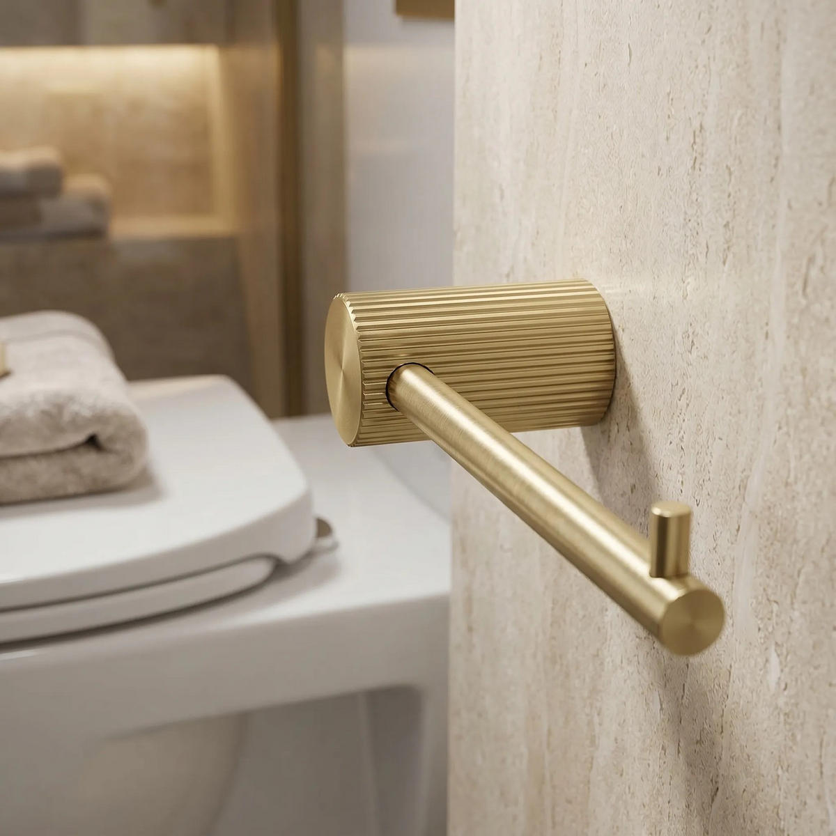 HALTER Für Toilettenpapier Rea 64105 Solo Brush Gold - Goldfarben, Metall (16.3/3/6.5cm) - REA