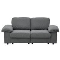 SOFA mit Stauraum und Taschenfederkern 61 cm Sitztiefe 201/91/89 cm Grau - Grau, Textil (91/89/201cm) - Redom