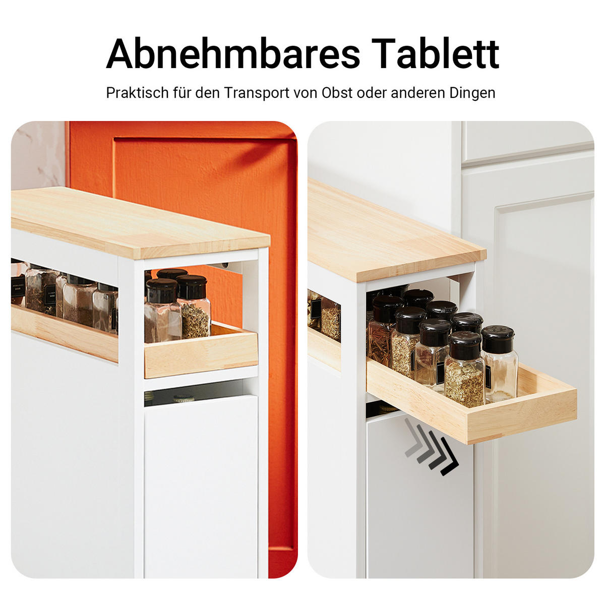 NISCHENREGAL Weiß - Weiß/Naturfarben, Holzwerkstoff (20/79/51cm) - SoBuy