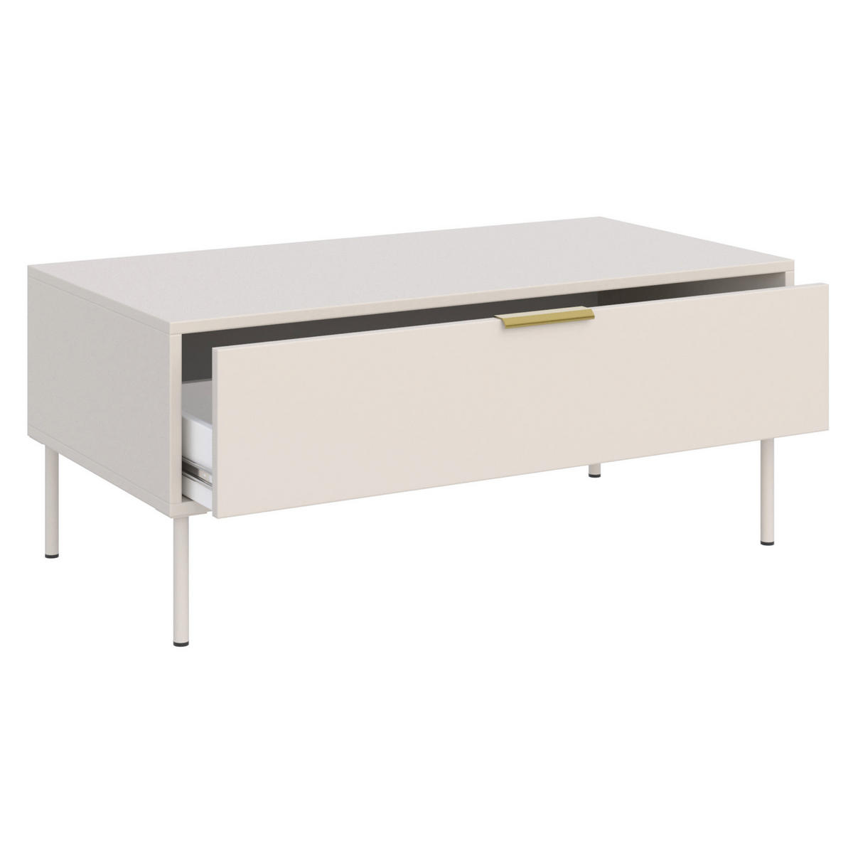 KONFERENČNÝ STOLÍK VENA kašmír 100/50 cm - taupe/béžová, kov/kompozitné drevo (50/100/44cm) - Selsey