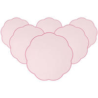 PLATZSETS Fleur Accessoires rosa ø 40 cm 6er Set - Rosa, Textil (40cm) - Villeroy & Boch