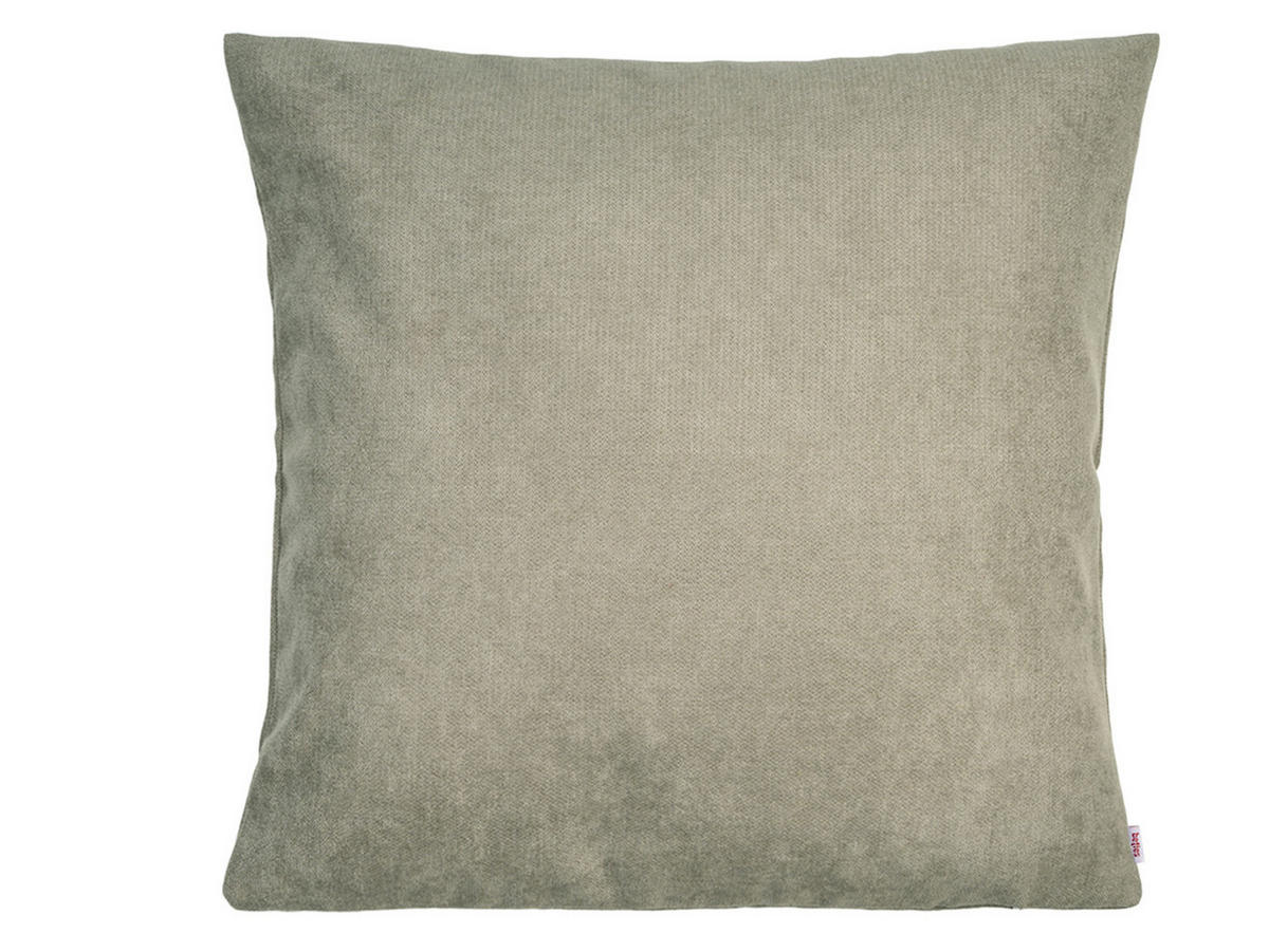 KISSENHÜLLE FarbTon Chenille-Haptik greig-taupe 60/60 cm - Taupe, Textil (60/60cm) - beties Heimtextil