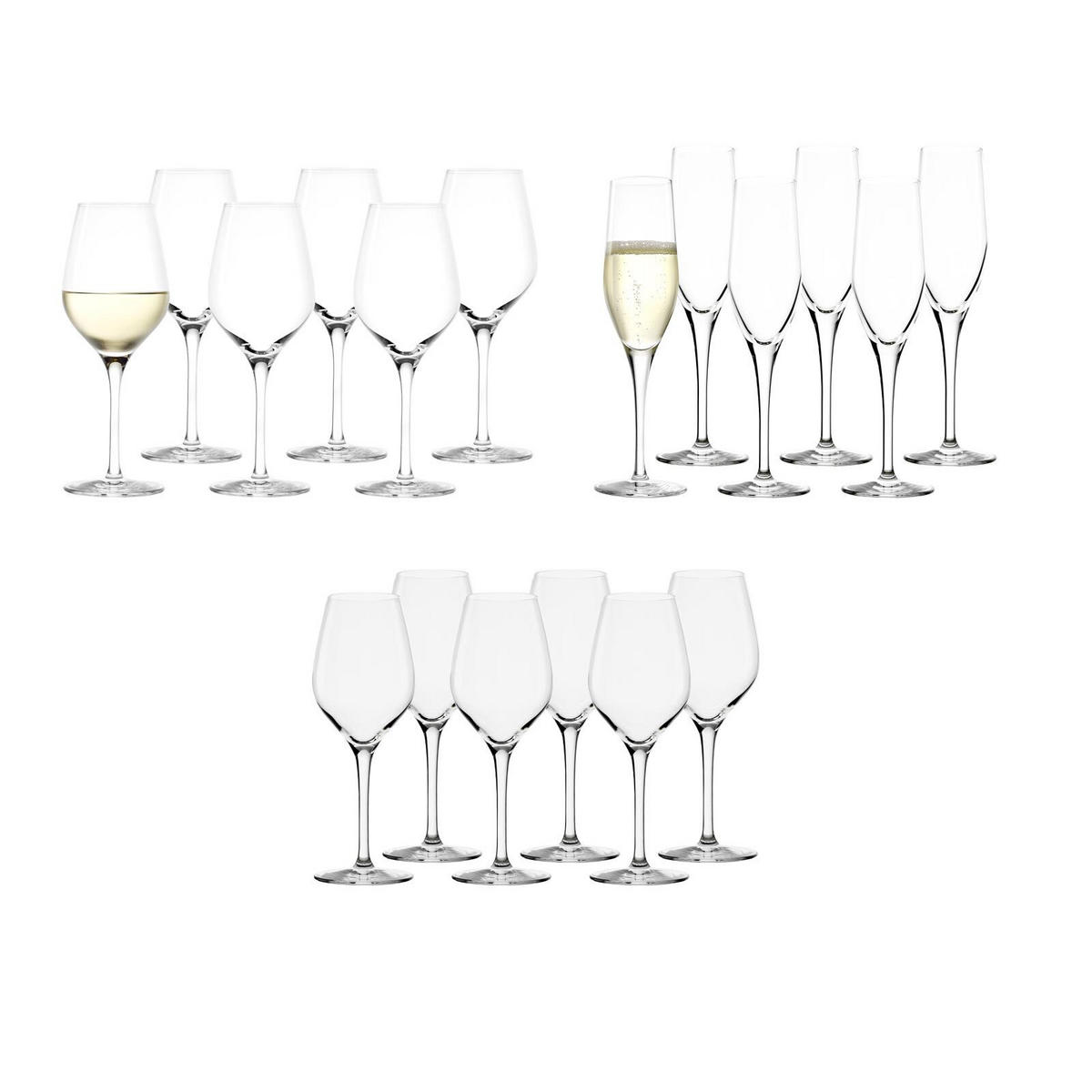 CHAMPAGNER TASTINGGLÄSER Exquisit transparent 18er Set - Transparent, Glas - Stölzle Lausitz