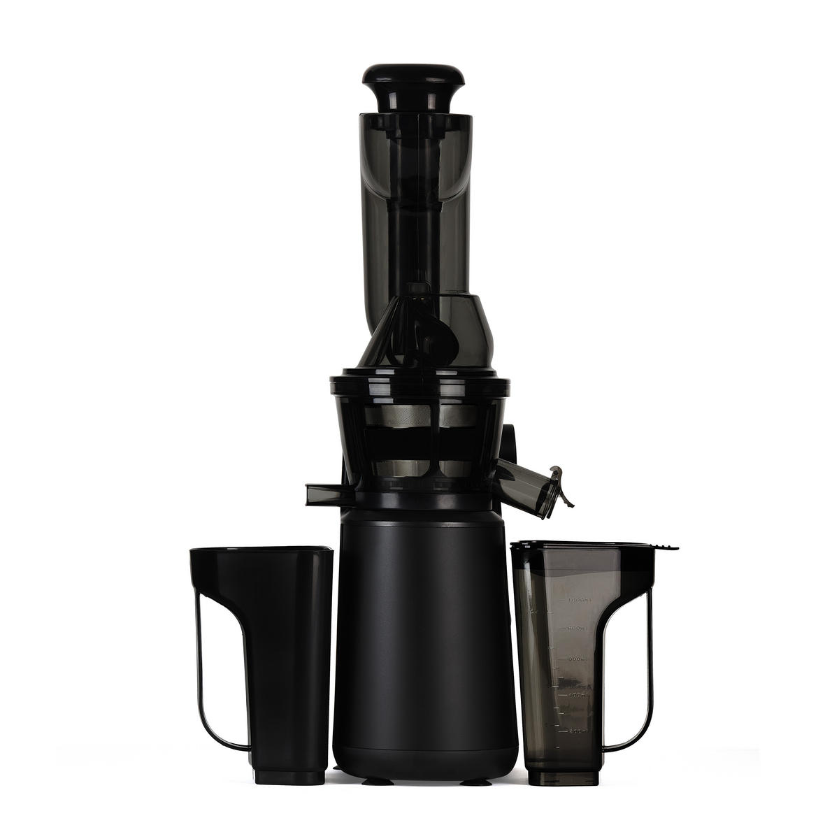 ENTSAFTER GSX24 Schwarz, Obst- und Gemüsesaft-Extraktor, Saftpresse mit Vitamin + - Silberfarben, Metall (21.5/57/24cm) - HKoenig