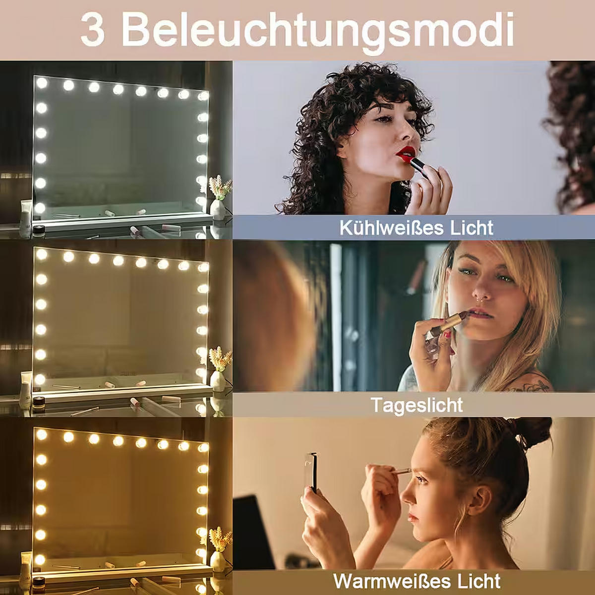 SPIEGEL mit Beleuchtung LED Bluetooth weiß 80/58 cm - Weiß, Metall (80/58/3cm) - VANITII