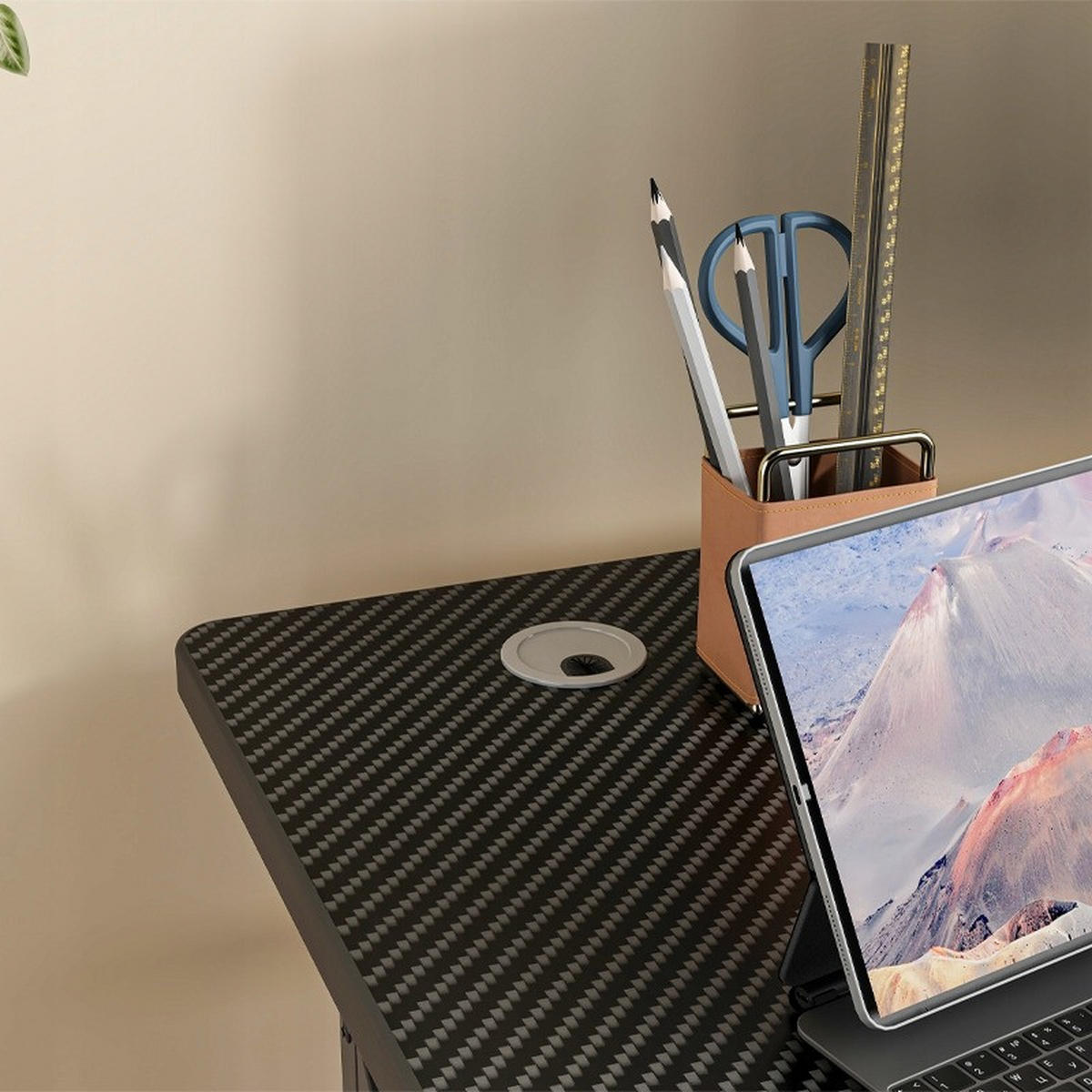 SCHREIBTISCH, schwarz 120/74/60cm - Schwarz, Holzwerkstoff (60/120/74cm)