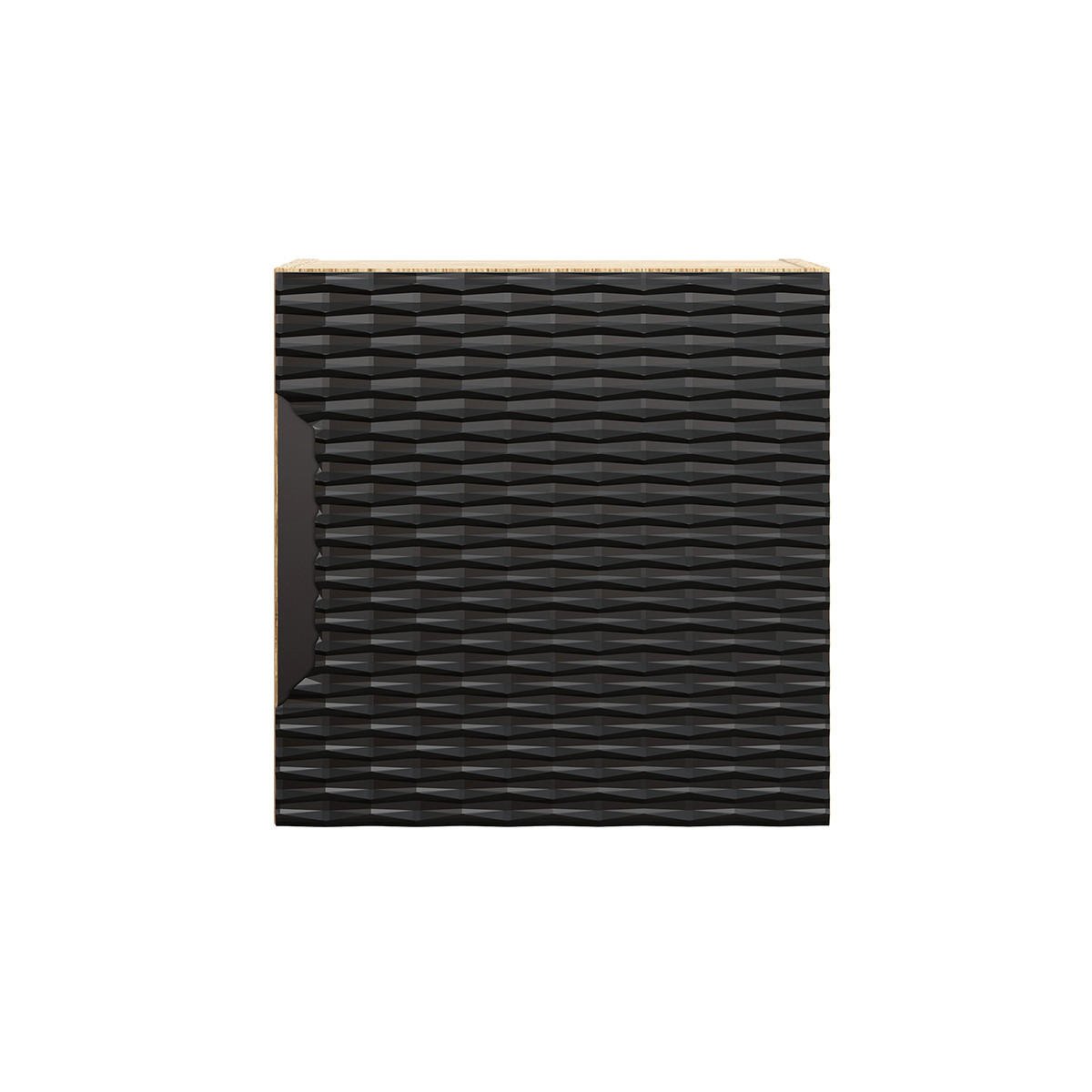 SCHRANK Elora Schwarz und Holz - Schwarz, Holzwerkstoff (35/35/17cm) - Petits-meubles