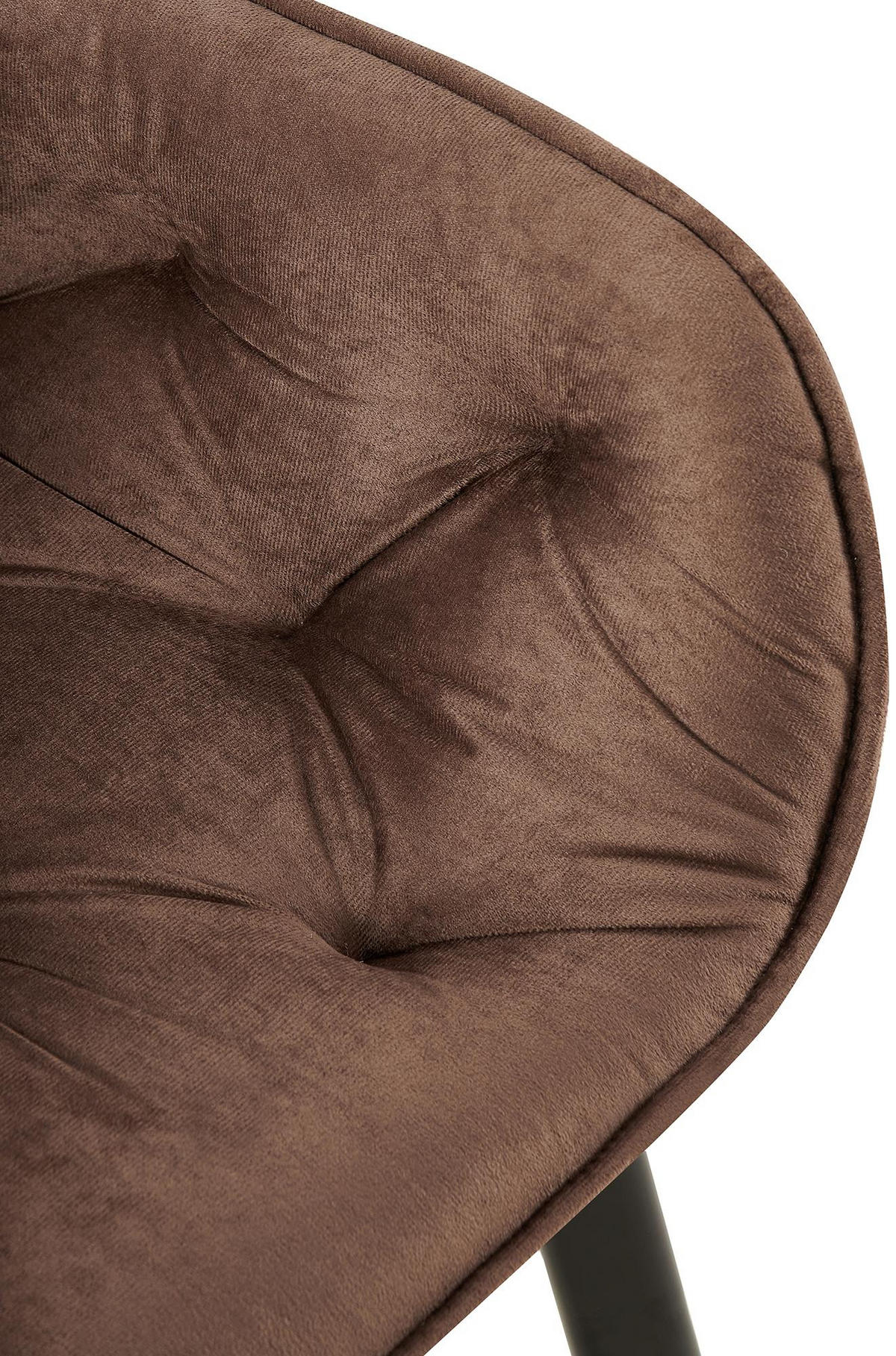 ESSZIMMERSTUHL 2er Set Vover Samt Braun Wohnzimmerstuhl - Braun, Textil (57/84/62cm) - DELUKE