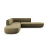 WENDBARES-ECKSOFA Miley aus Samt grün 5 Sitzplätze - Grün, Textil (248/248cm) - Micadoni