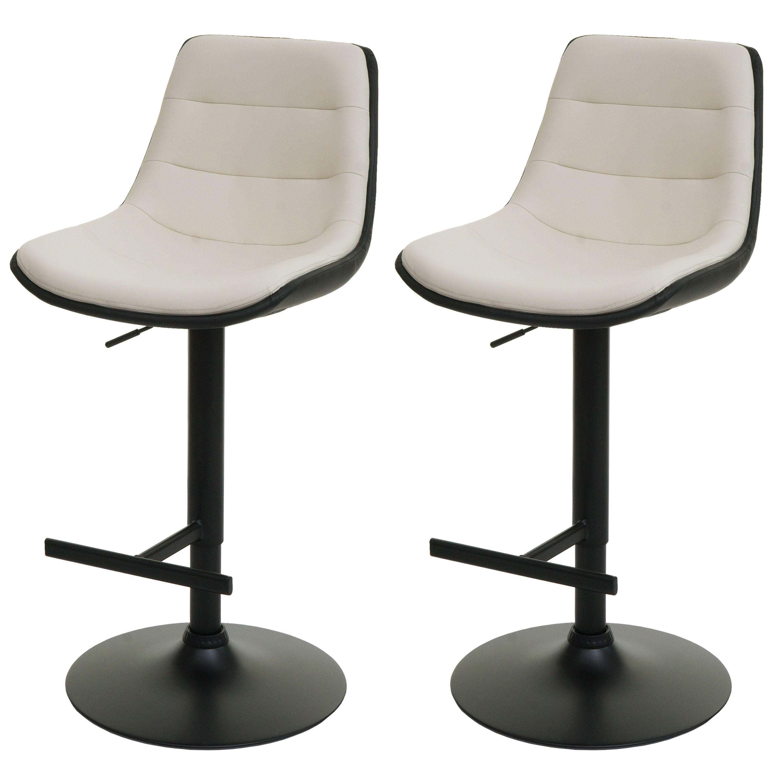 BARSKI STOLEC Krema bela - bela, tekstil (53/116/47cm) - MCW