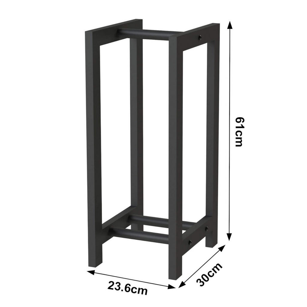 Thumbnail - DanDiBo Kaminholzregal, Schwarz, Metall, 23.6x61x30 cm, Kleinmöbel, Kamine & Zubehör, Kaminholzregale