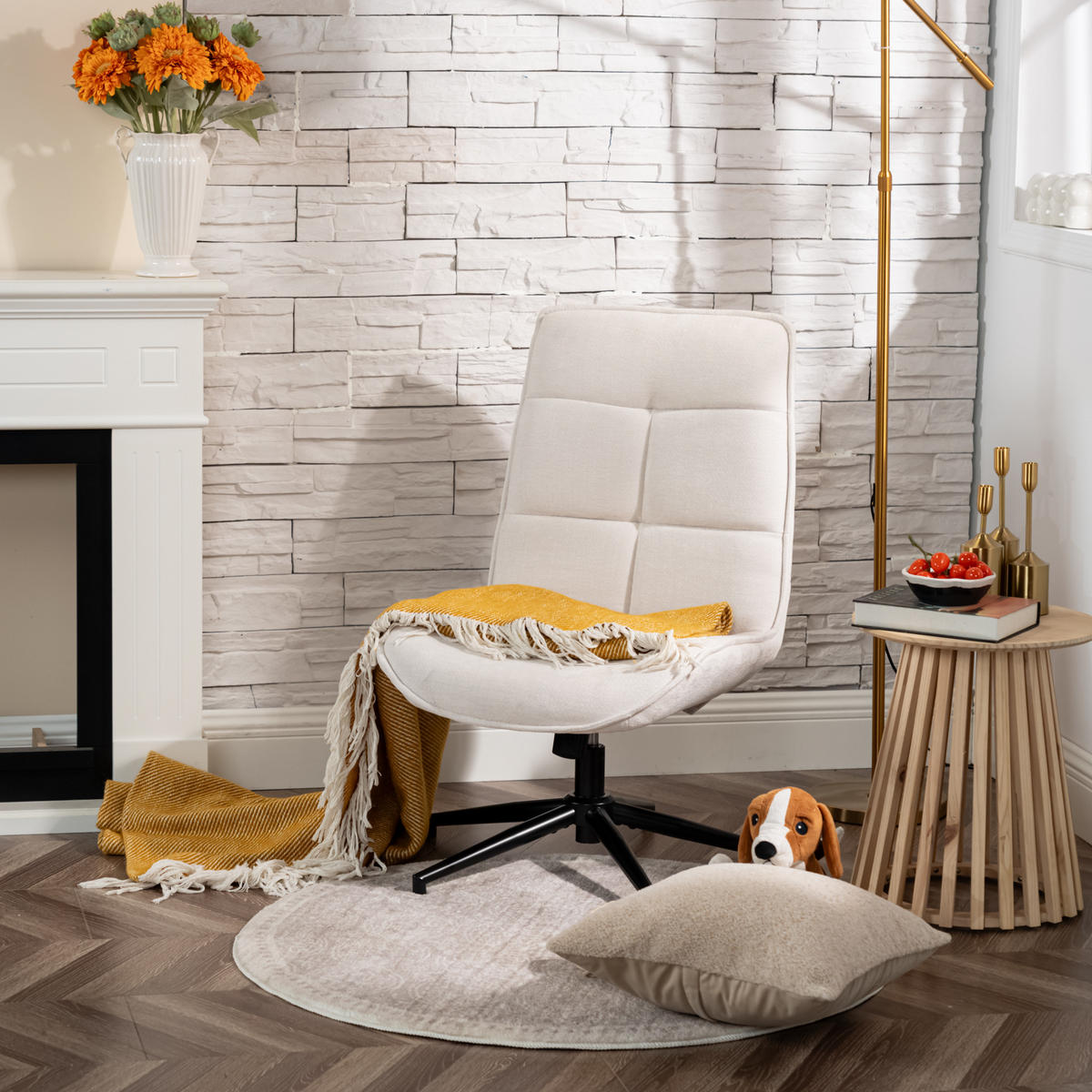 DREHESSEL 2er Set in Beige - Beige, Textil (59/93/77cm) - Meubles Cosy