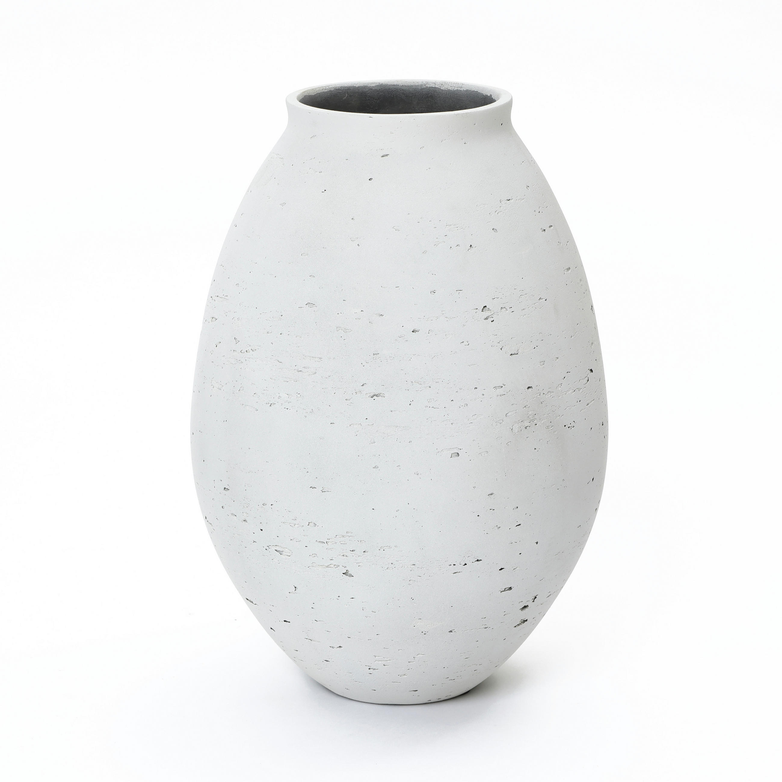 VASE Neva, 40 cm Hoch - Weiß, Naturmaterialien (40cm) - Hometopia