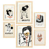 POSTER Set Mit 6 Schwarztintenbalance Größe A3 & A4 Rahmen aus hellem Holz - Beige, Papier (29.7/1cm) - Nacnic