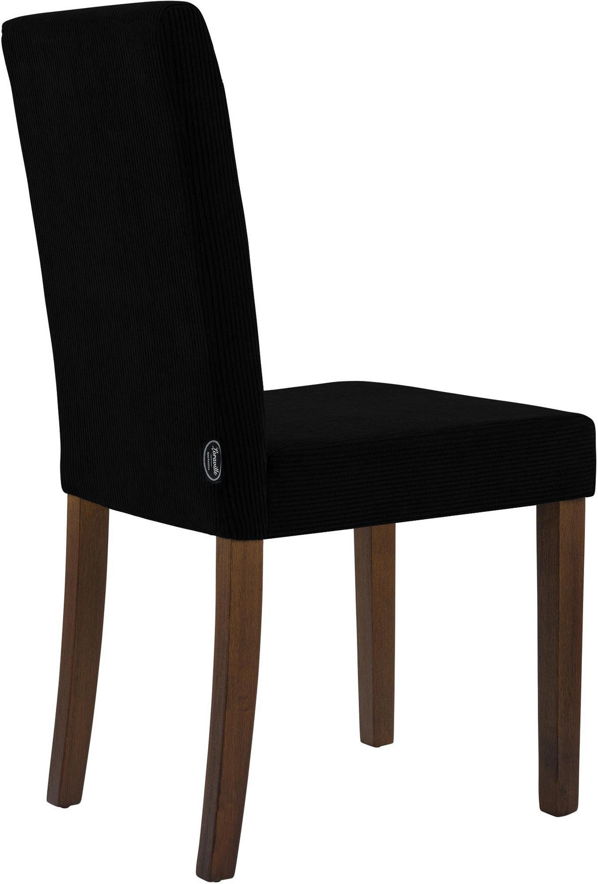 ESSZIMMERSTUHL Cord Schwarz - Schwarz, Holz/Textil (41/91/47cm) - CLP