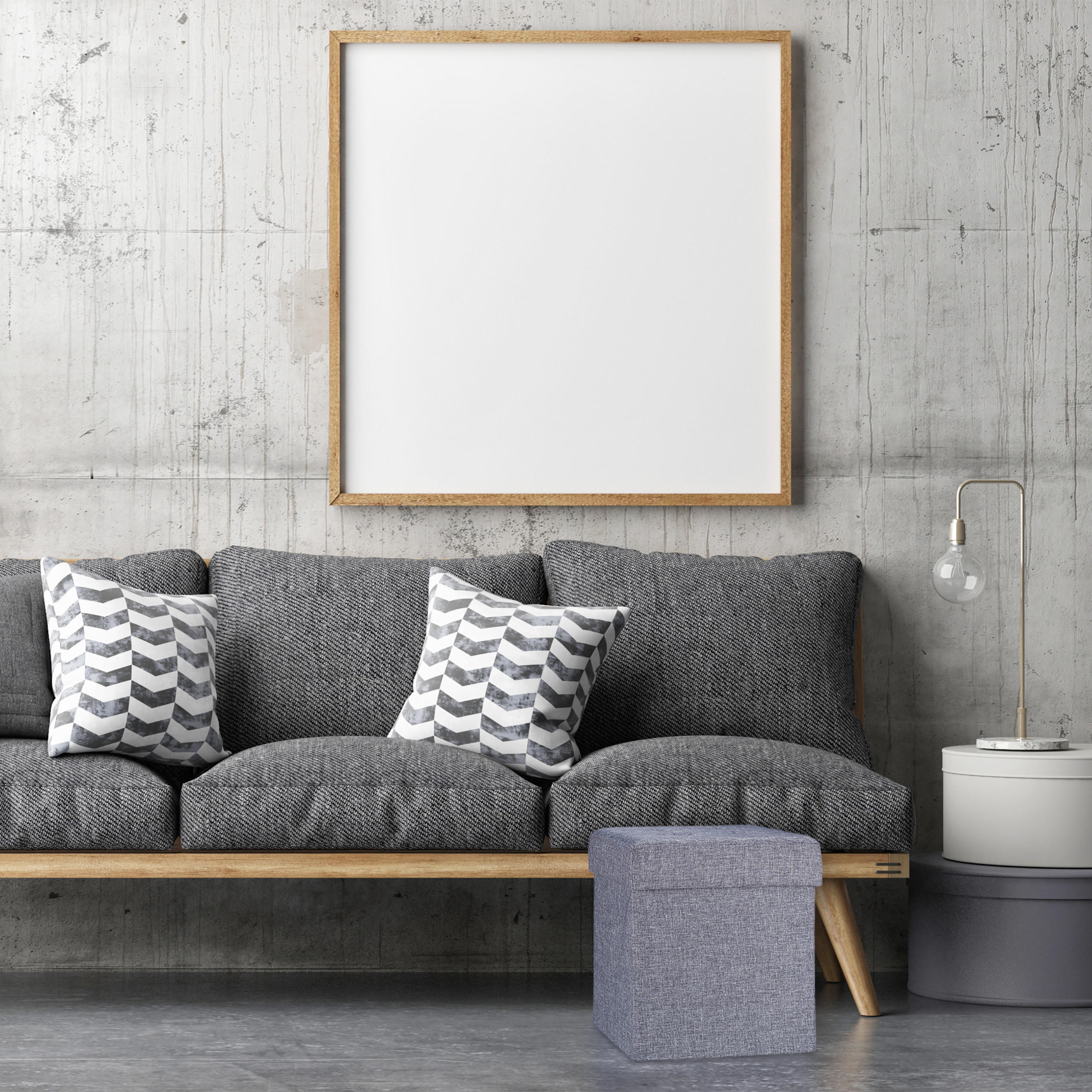 SITZHOCKER - Grau, Holzwerkstoff/Textil (38/41/38cm) - Relaxdays