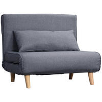 SCHLAFSOFA DE-08204 verstellbare Rückenlehne, skandinavisches Design Grau - Grau, Holzwerkstoff (94/80/78cm) - ComfortXL