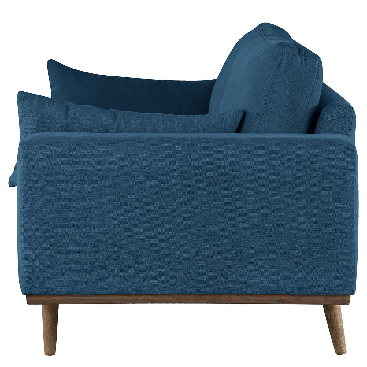 3-SITZER SOFA - Blau, Naturmaterialien (237/81/88cm) - home24