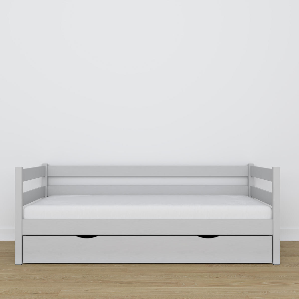 TAGESBETT mit Schublade N01 Grau 90/190 - Grau, Naturmaterialien/Holz (90/190cm) - N-Wood