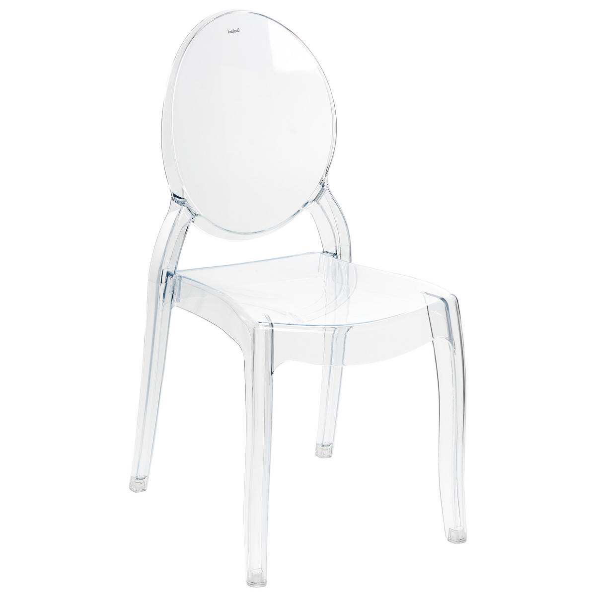 ESSZIMMERSTUHL 2er-Set Transparent Rulison - Transparent, Kunststoff (55/95/50cm) - Beliani