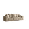 SOFA Sitzer ELLA Modern Mit Schlaffunktion Stoff Noel Hellbeige - Ecru, Holz/Textil (247/78/90cm) - Kaiser Möbel