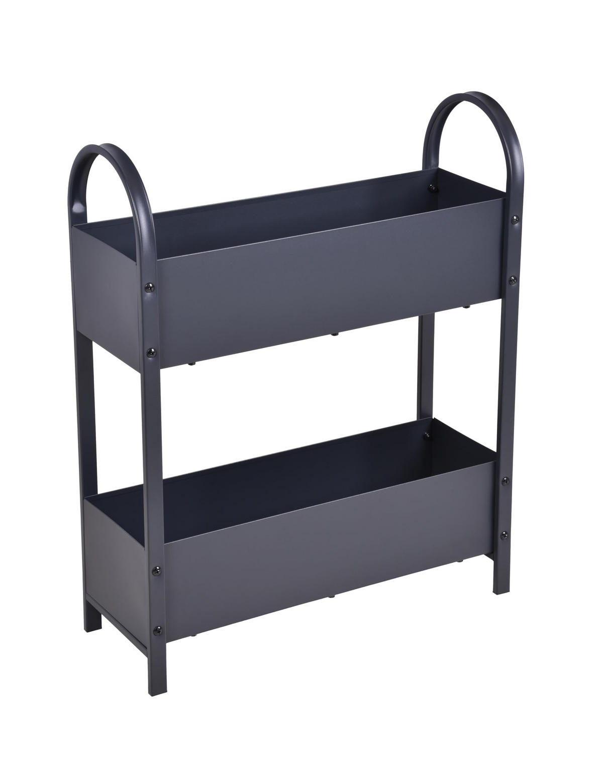 HOCHBEET Halle mit Etagen Anthrazit Metall-Hochbeet für Garten - Anthrazit, Metall (22.5/75/60cm) - DELUKE