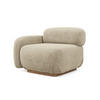 SOFAELEMENT Links Bouclé Stoff Beige - Beige/Braun, Holz/Textil (95/73/95cm) - Makamii