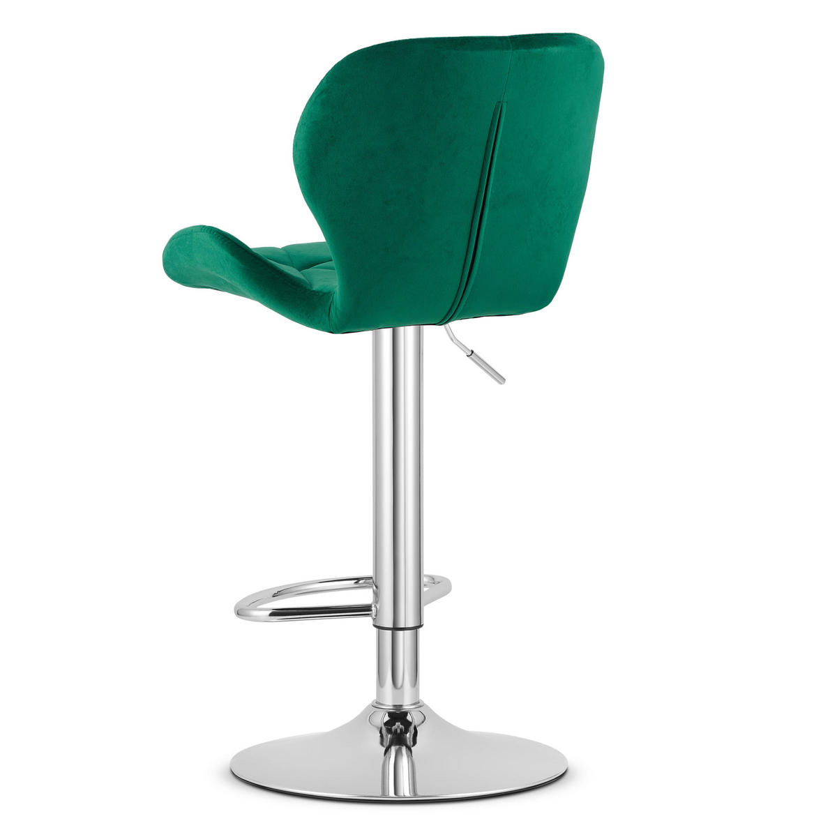 BARHOCKER 2-er Set WEST grüner Sitz, Chrombasis - Grün, Textil (46/111/48.5cm) - Valora