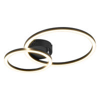 LED závěsné světlo Clarke III 41/30/7 cm - černá, plast (41/30/7cm) - Nettlife