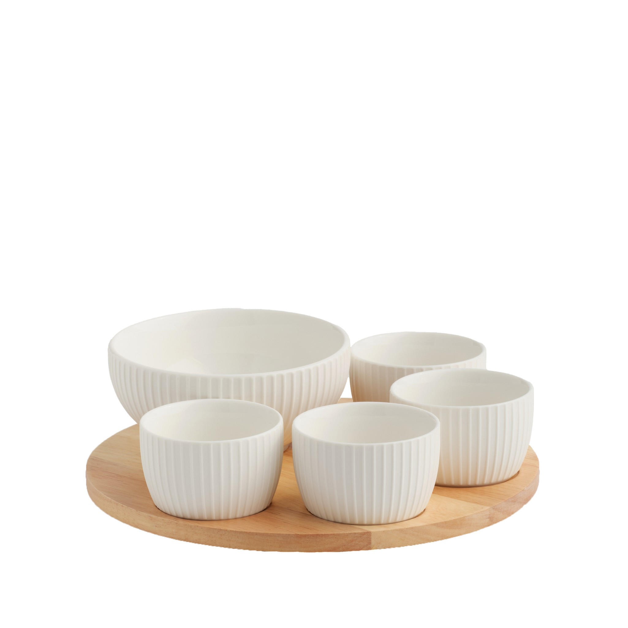 SERVIERTELLER Linioso - Weiß, Keramik (28/8.8/28cm) - home&you