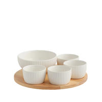 SERVIERTELLER Linioso - Weiß, Keramik (28/8.8/28cm) - home&you