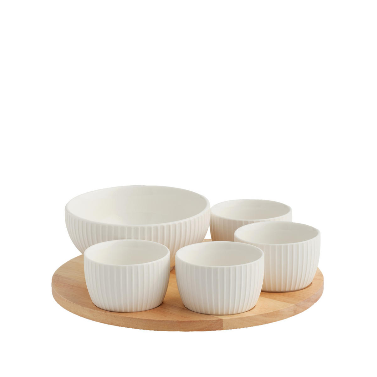 SERVIERTELLER Linioso - Weiß, Keramik (28/8.8/28cm) - home&you