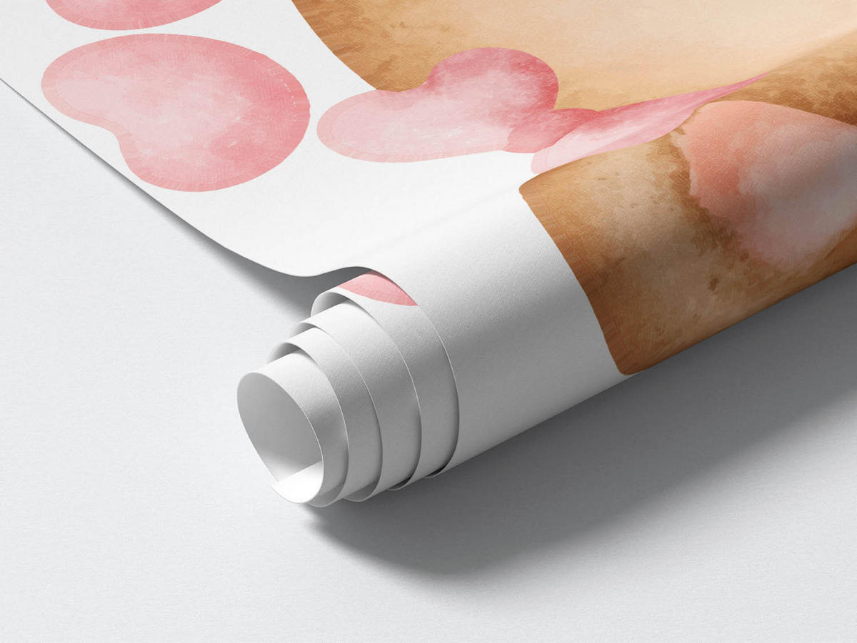 WANDAUFKLEBER 130x194cm - Süßer Bär - Multicolor, Kunststoff (130/194/0.1cm) - Wallfluent