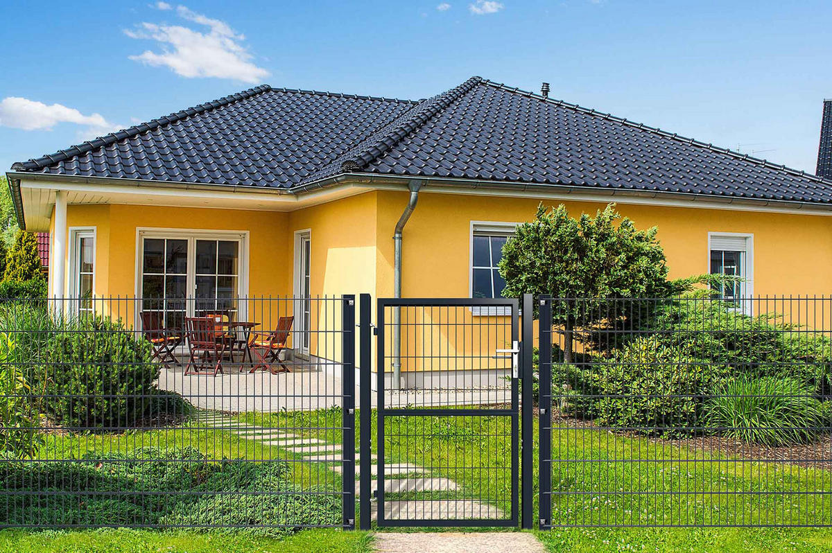 ZAUNTOR Razo grau 1m H.140cm Metall - Grau, Metall (106/146cm) - Casanoov