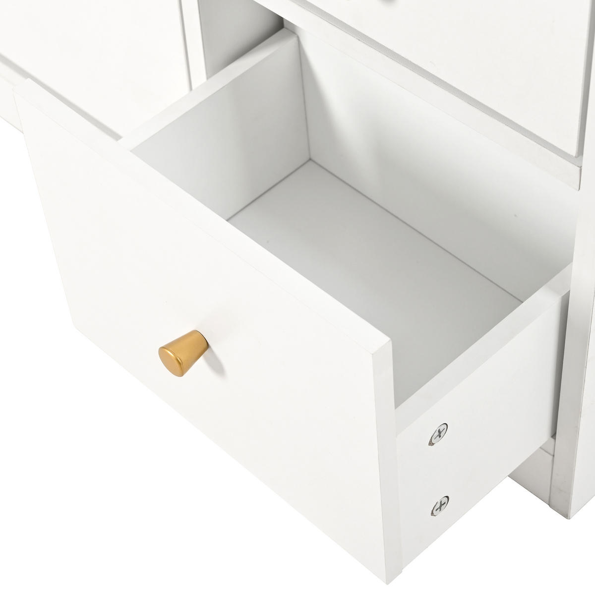 SCHUHSCHRANK aus Spanplatte 119x24x122cm in Weiß mit klappbarer Sitzbank - Weiß, Holzwerkstoff (119/122/24cm) - Modfu