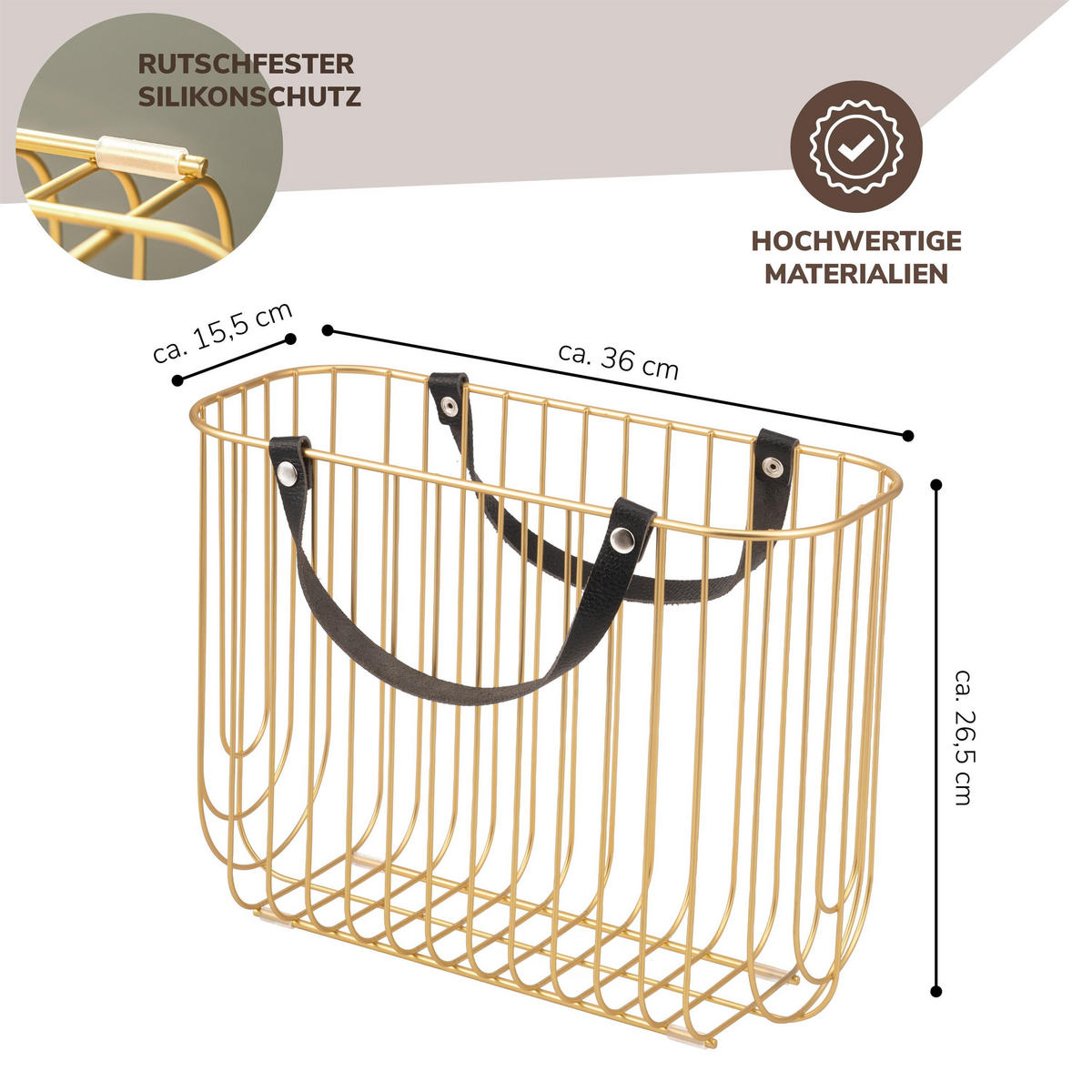 ZEITUNGSSTÄNDER, Gold - Goldfarben, Metall (36/26.5/15.5cm) - eluno