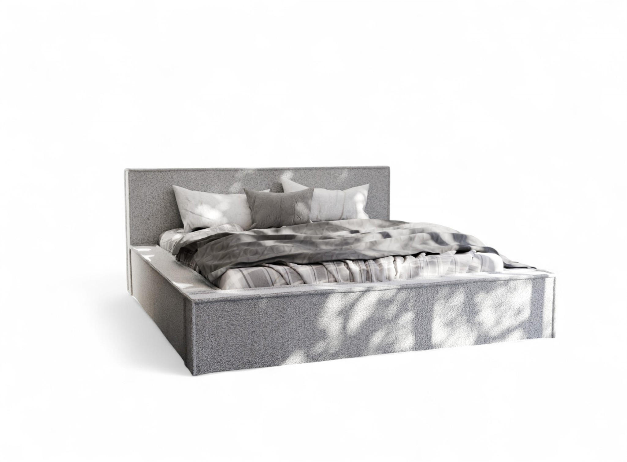 POLSTERBETT Aldana Komplettset - Beige, Holzwerkstoff/Textil (120/200cm) - Fun Möbel