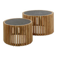 COUCHTISCH Schiefer Braun 68/68/ 40 cm 2er-Set - Braun, Holz (68/68/40cm) - Hoyz Collection