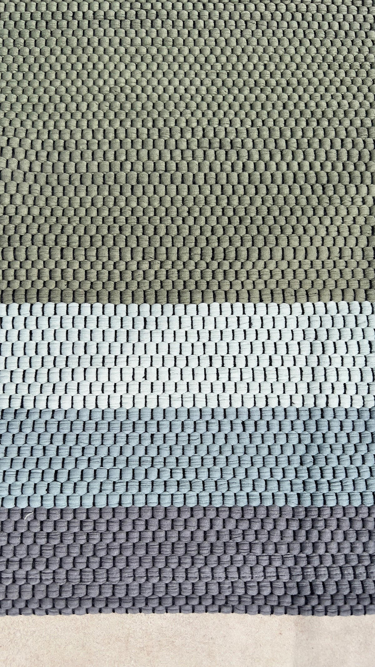 TEPPICH aus recycelter Baumwolle handgewebt grün - Grün, Naturmaterialien (160/230cm) - AFK Living