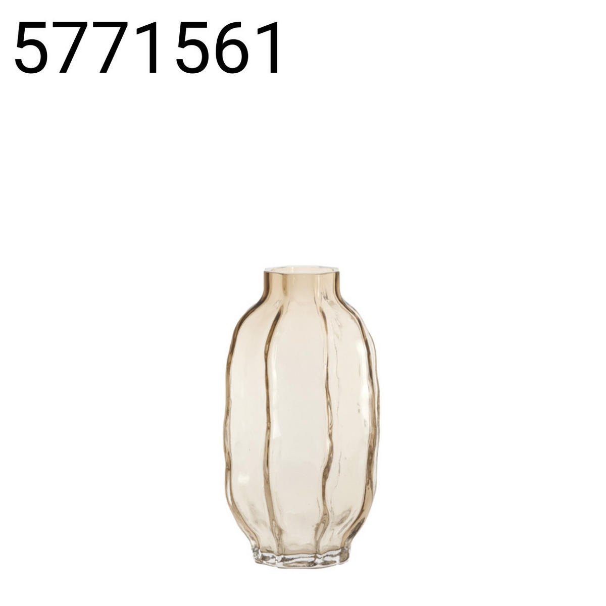 VASE Tejeda - Braun - 20.5/20.5/38 cm - Braun, Glas (38cm) - Light & Living